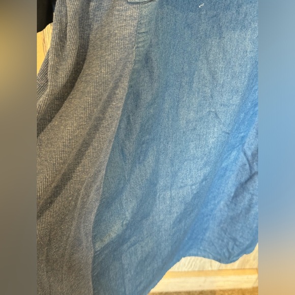 NY Collection Denim Dress 3X. Sides are different material see last pic - Picture 7 of 7